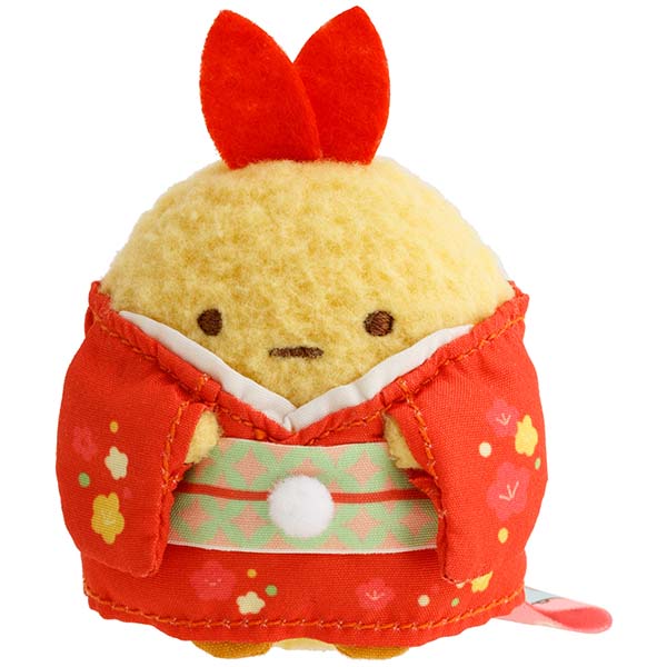 Sumikko Gurashi Fried Shrimp Tail Kimono mini Tenori Plush Doll San-X Japan 2024