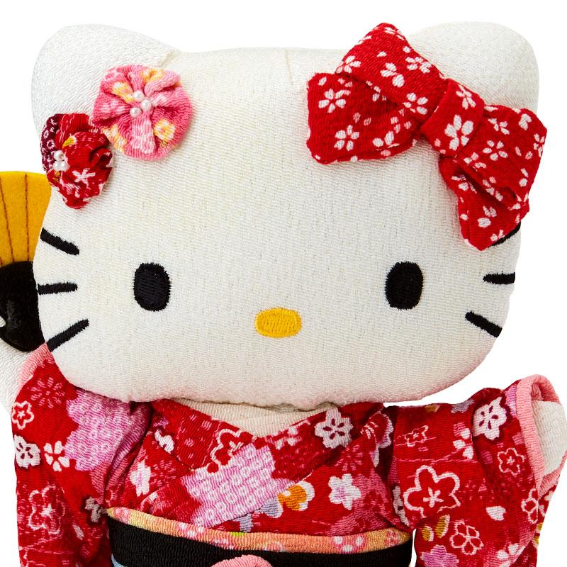 Hello Kitty Crepe Japanese Plush Doll M Red Sanrio Japan Sakura 2024