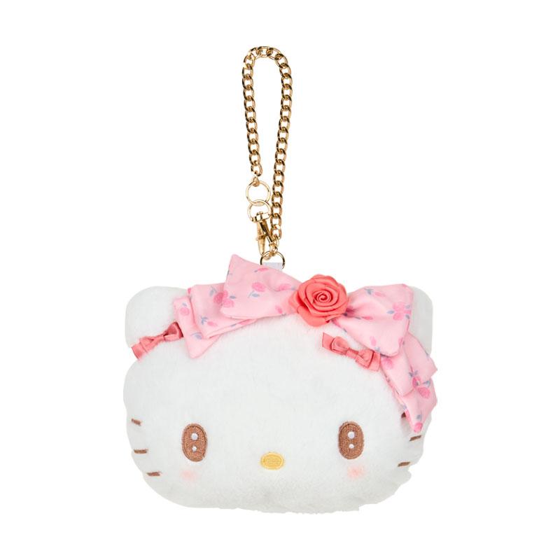 Hello Kitty Plush Pass Case Face Shape Dolly Rose Sanrio Japan 2024