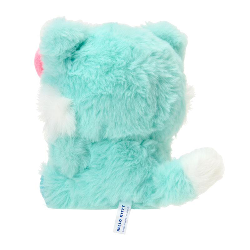 Hello Kitty Plush Keychain Fur Face Cat Green Sanrio Japan 2025