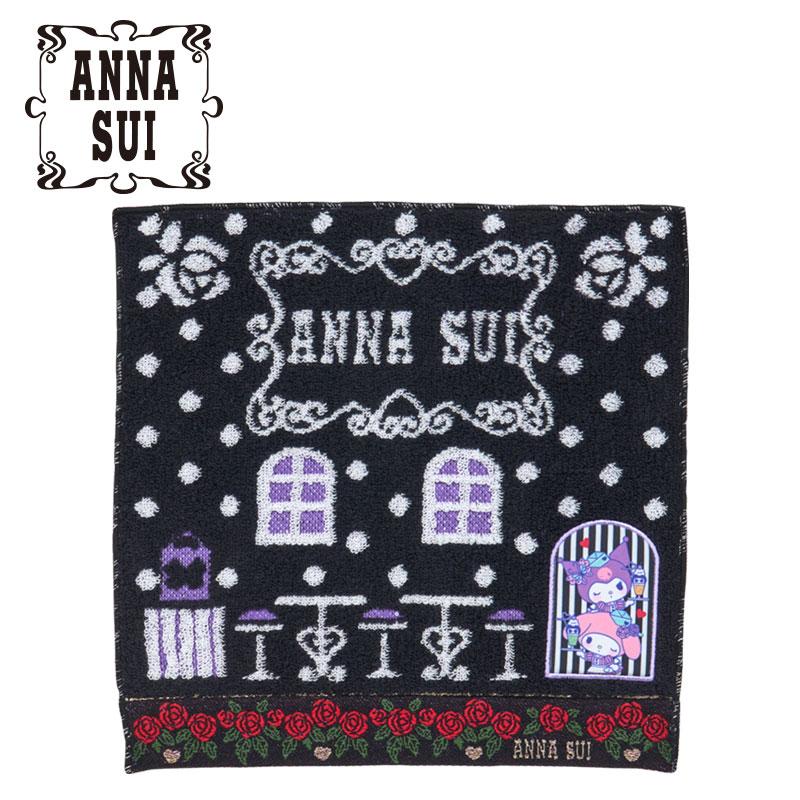My Melody & Kuromi ANNA SUI Towel Handkerchief Black Sanrio Japan 2025