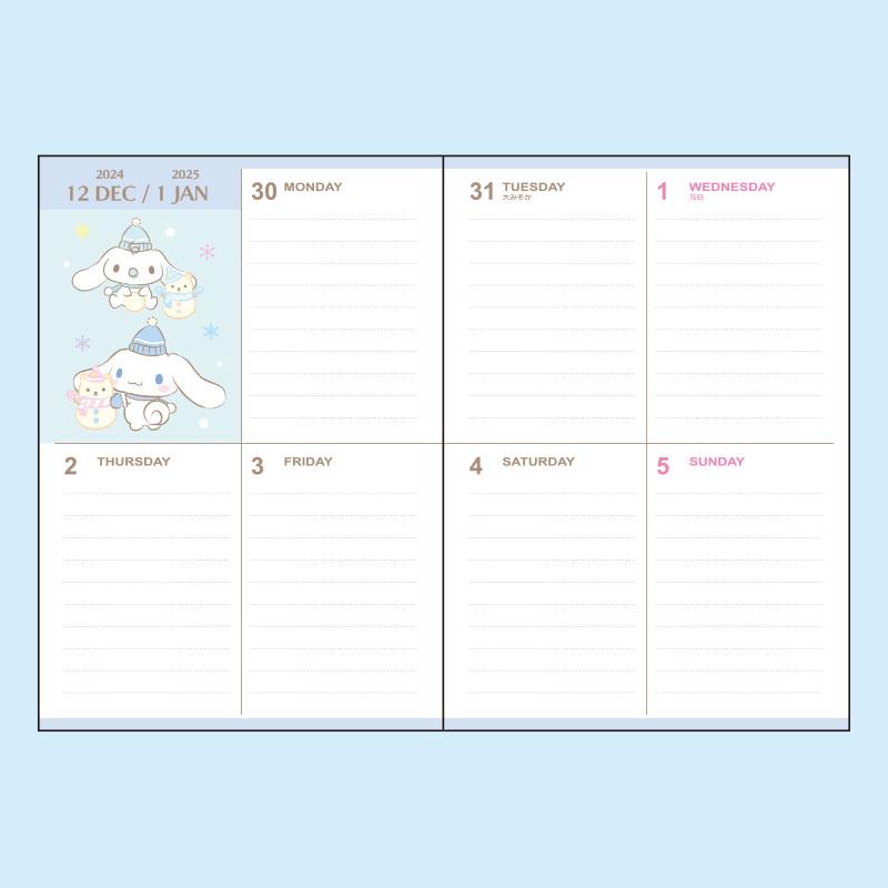 Cinnamoroll 2025 Schedule Book B6 Weekly Block Sanrio Japan