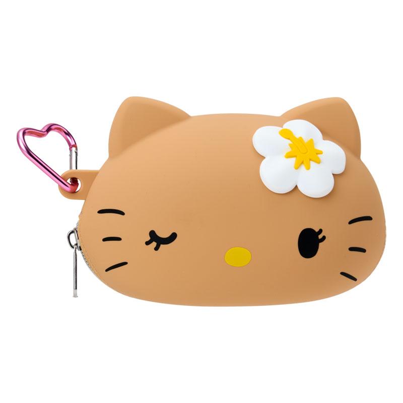 Hello Kitty Silicone Pen Case Pencil Pouch Beige Sanrio Japan 2025