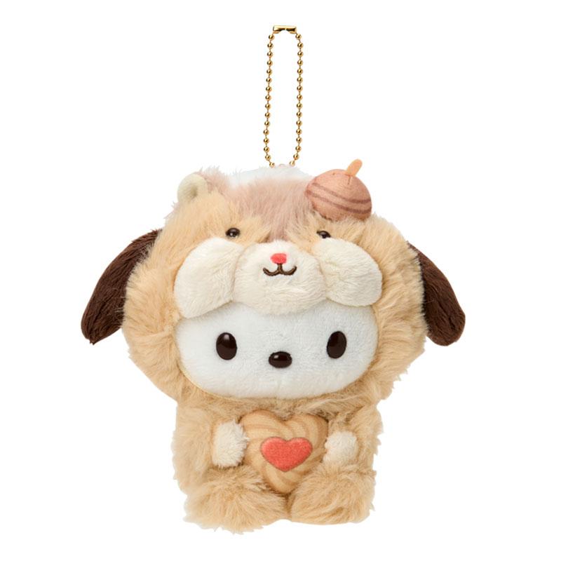 Pochacco Plush Mascot Holder Keychain Fluffy Squirrel Sanrio Japan 2025
