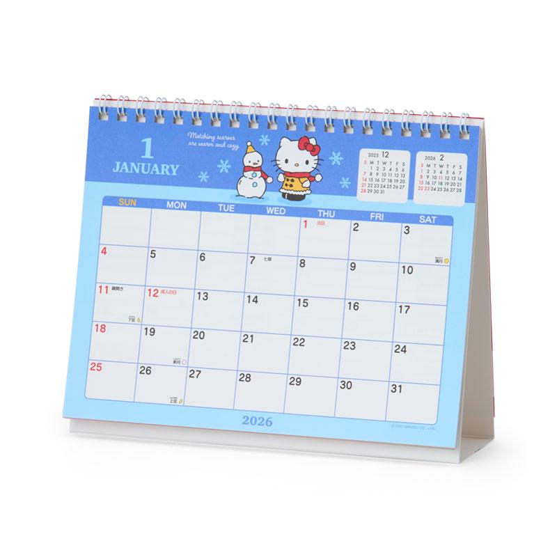 Hello Kitty Ring Calendar Desktop 2026 Sanrio Japan