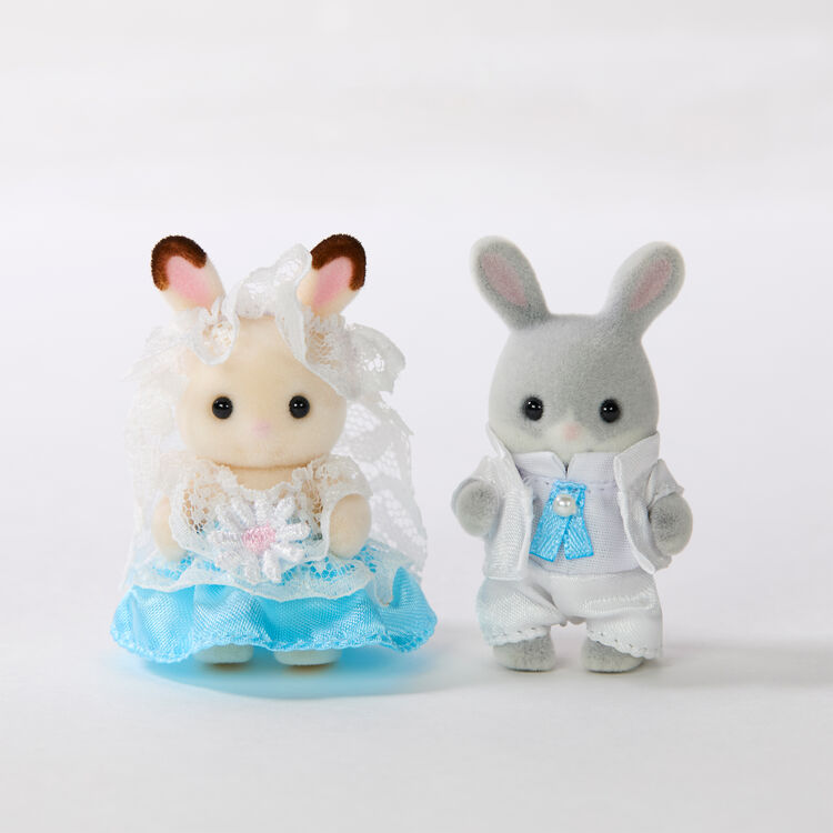Sylvanian Families Baby Rabbit Chocolate Cotton Pair Wedding EPOCH Japan 2024