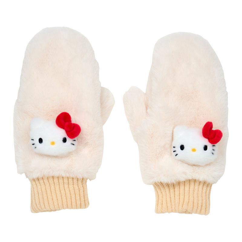 Hello Kitty Faux Fur Mittens with Mascot Sanrio Japan 2025