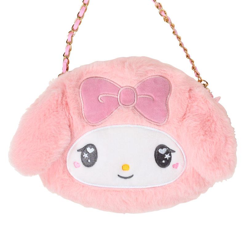 My Melody Fur Shoulder Bag Face Shape Sanrio Japan 2024