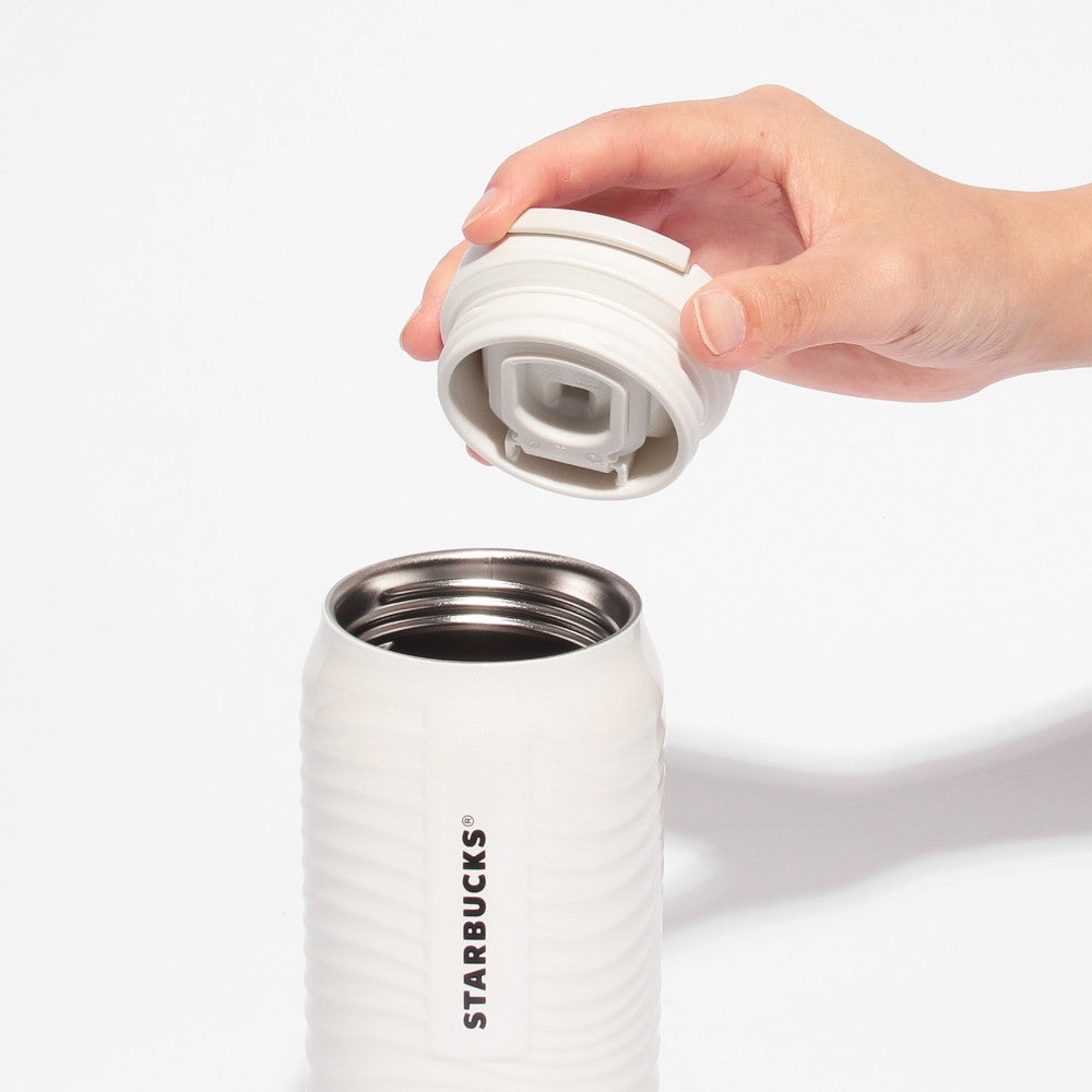 Starbucks Japan Can-shaped Stainless Bottle Pearl White 473ml Tumbler