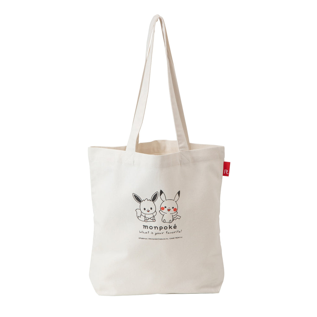 Pikachu & Eevee Eievui Tote Bag Natural White Pokemon Center Japan 2024