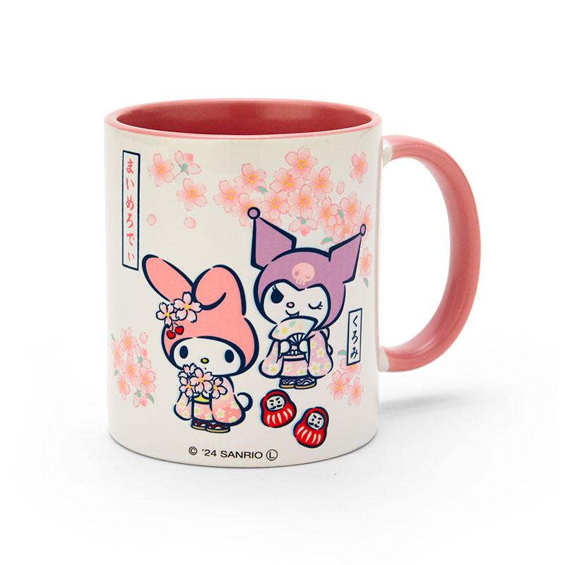 Kuromi Mug Cup Kimono Sakura Red Sanrio Japan