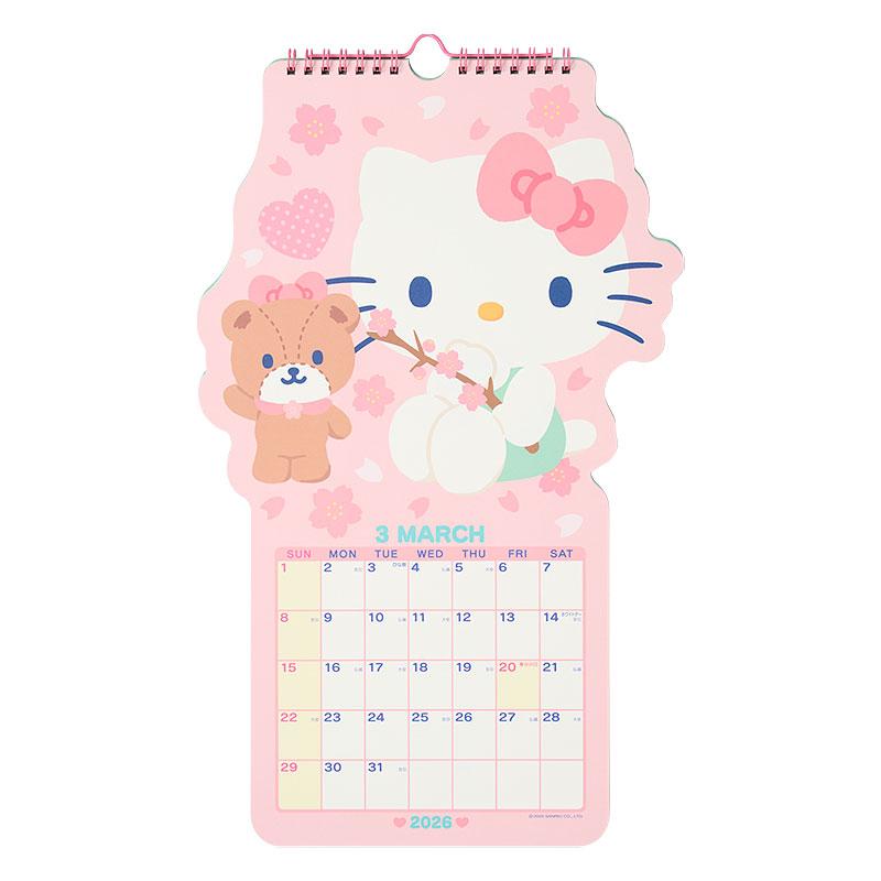 Hello Kitty Wall Calendar 2026 Die-cut Sanrio Japan