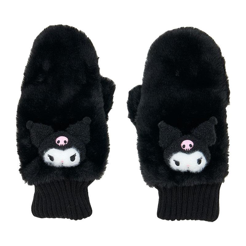 Kuromi Faux Fur Mittens with Mascot Sanrio Japan 2025