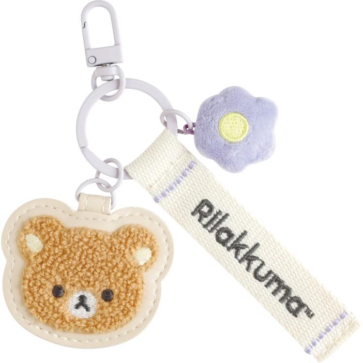 BASIC RILAKKUMA Flower Patch Keychain Key Holder San-X Japan 2025