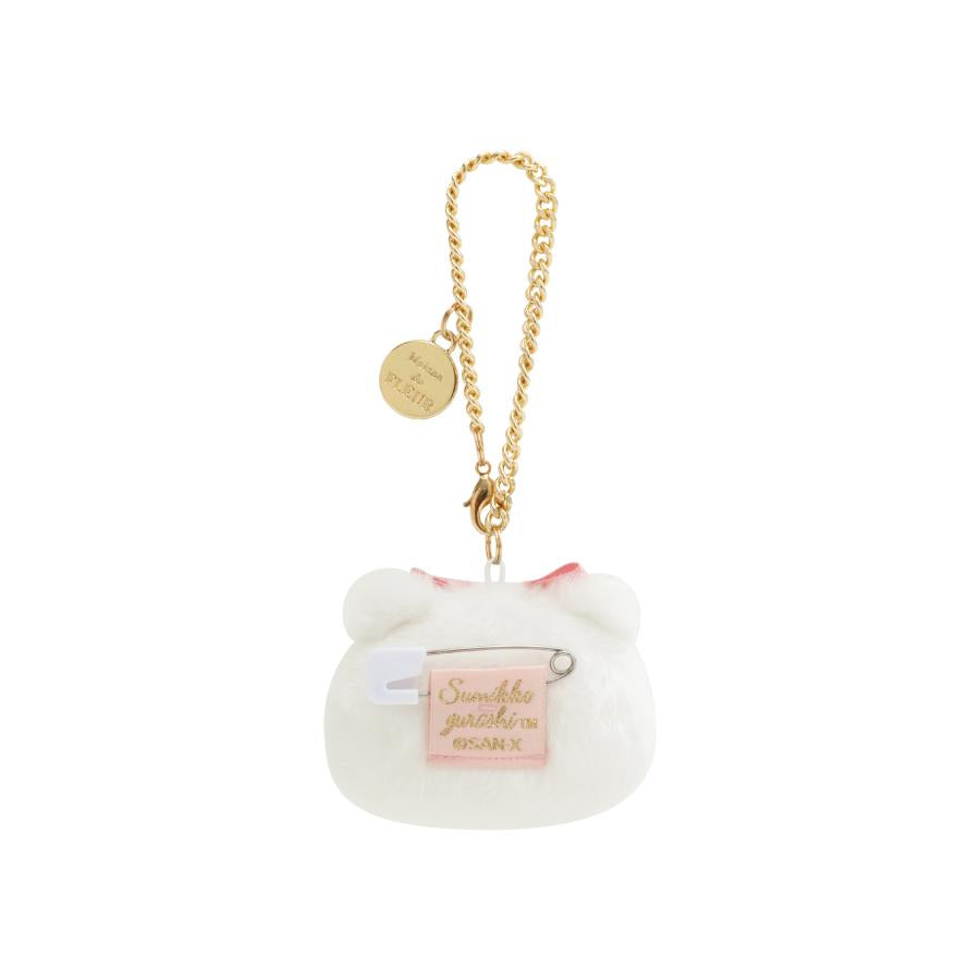 Sumikko Gurashi Maison de FLEUR Shirokuma Bear Keychain Bag Charm San-X Japan