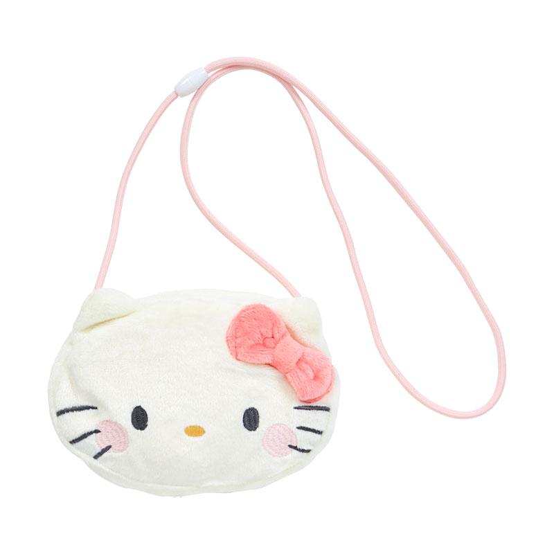 Hello Kitty Kids Plush Pochette Bag Face Shape Sanrio Japan