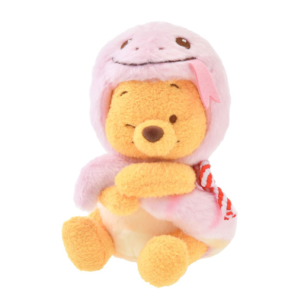 Winnie the Pooh Plush Doll S Pink ETO 2025 Disney Store Japan New Year Snake