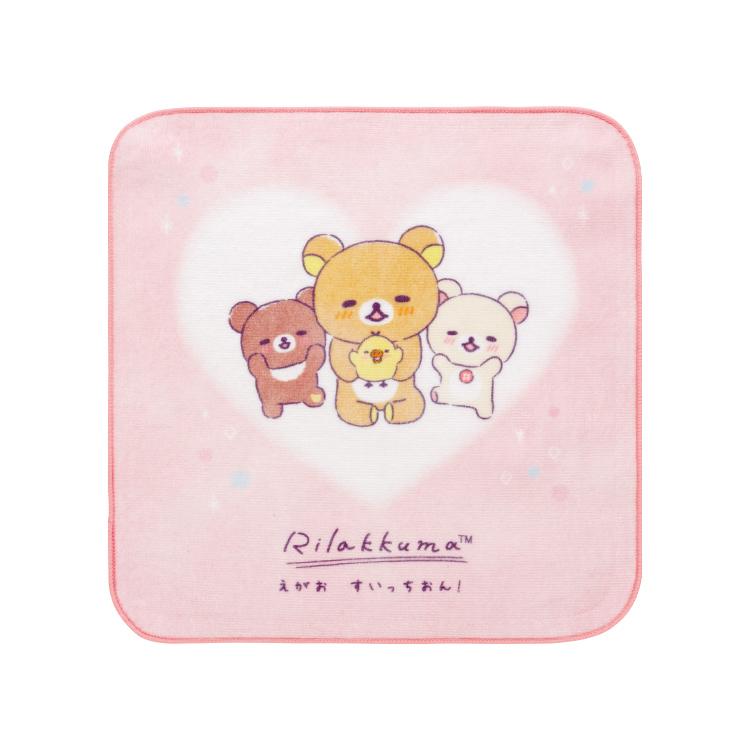 Rilakkuma mini Towel Pink Close To You Anataniyorisou San-X Japan Store Limit