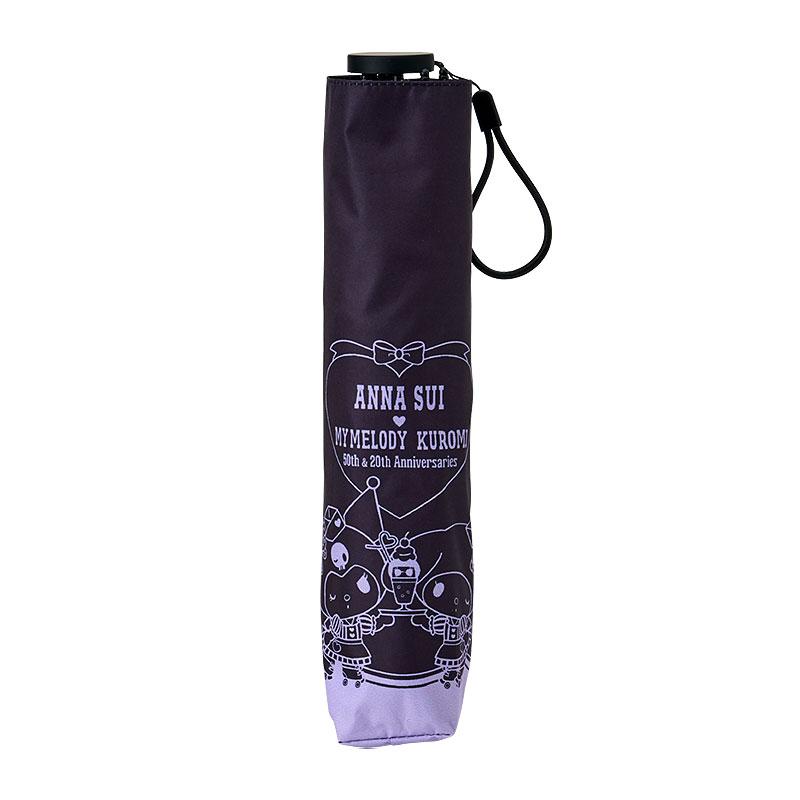 My Melody & Kuromi ANNA SUI Folding Umbrella Silhouette Black Sanrio Japan 2025