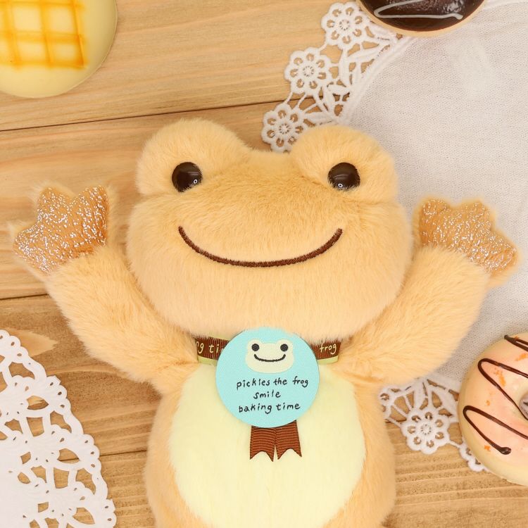Pickles the Frog Bean Doll Plush Cream bread Smile Baking Japan 2024