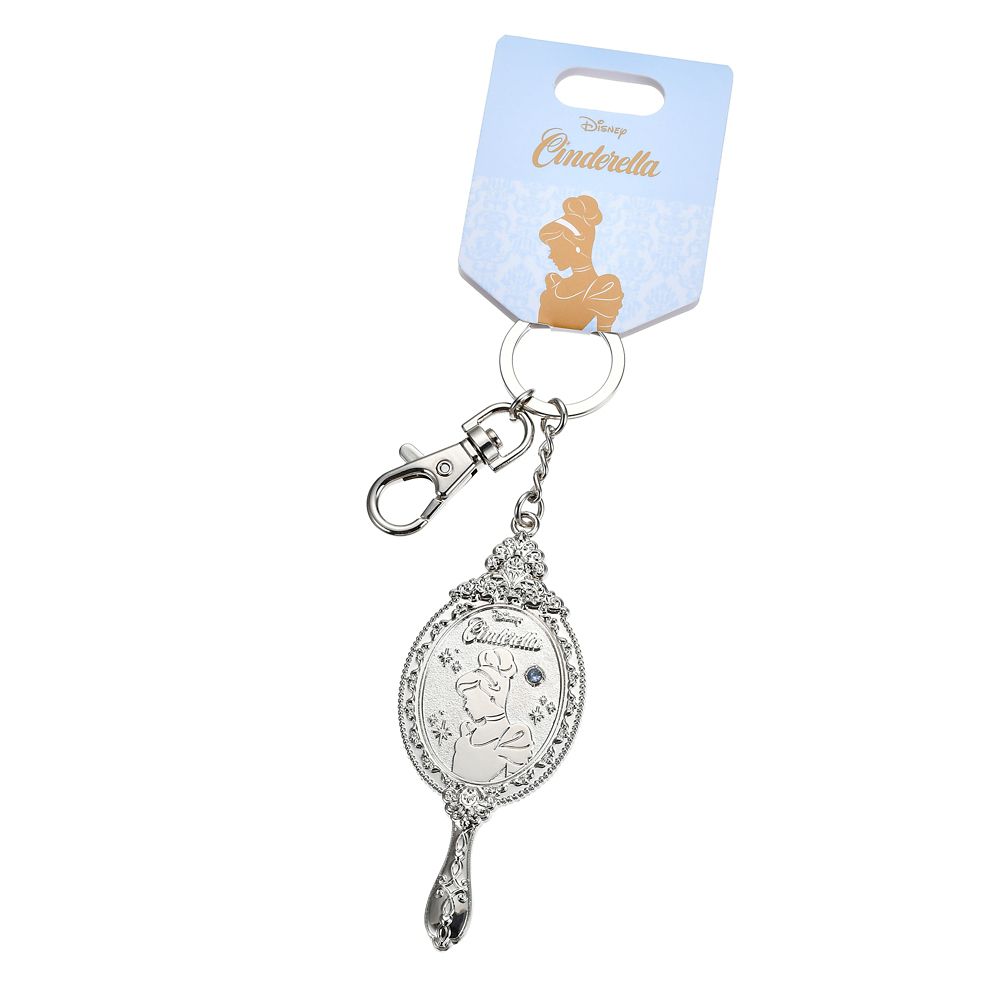 Cinderella Mirror Keychain Key Holder WISHING YOU A LOVELY DAY Disney Japan