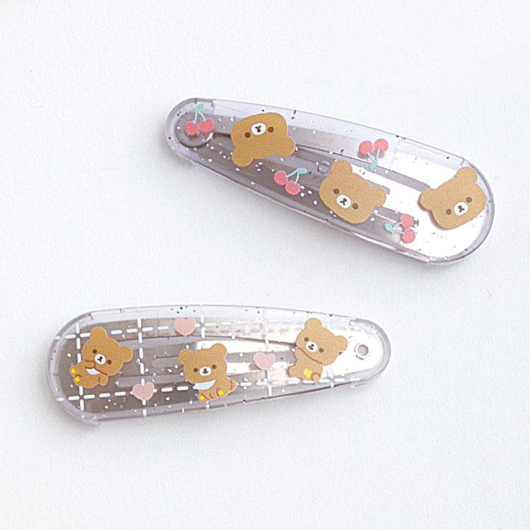 Chairoikoguma Hair Clip Glitter San-X Japan 2025 Rilakkuma