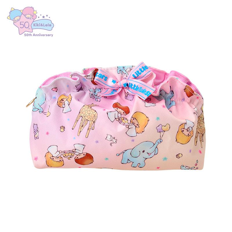 Little Twin Stars Kiki Lala Frill Pouch Pink Sanrio Japan 2025
