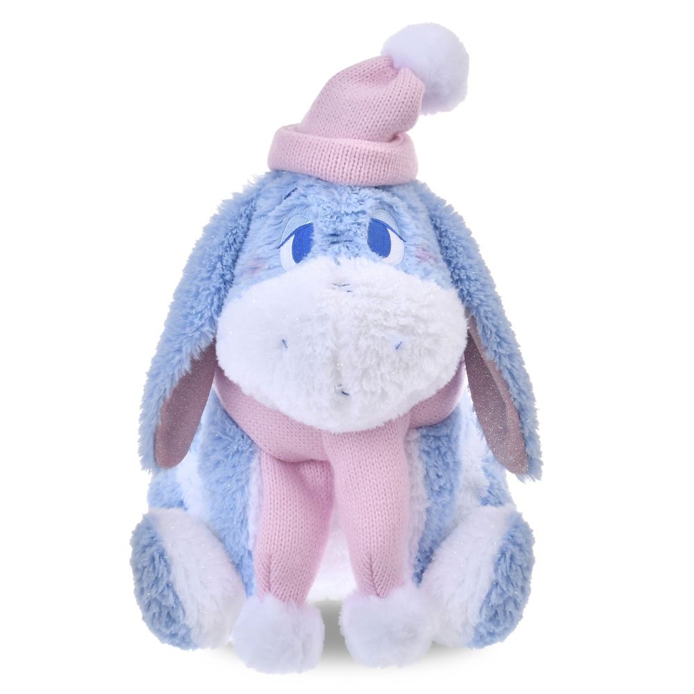 Eeyore Plush Doll Blue Winter Shiny Color Disney Store Japan Winnie the Pooh