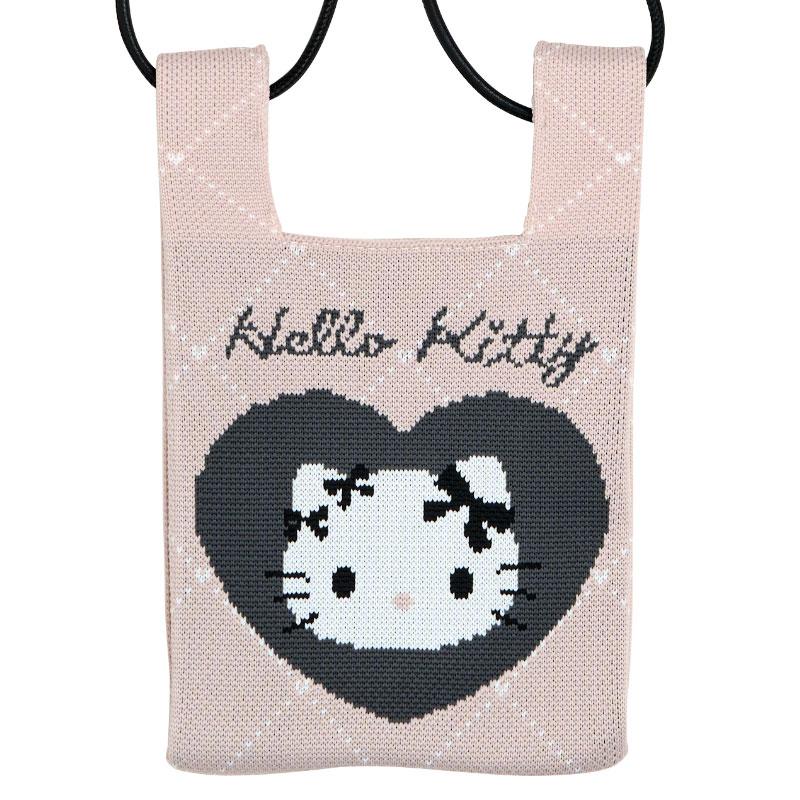 Hello Kitty ROOTOTE? Baby ROO Knit Shoulder Bag Heart Sanrio Japan