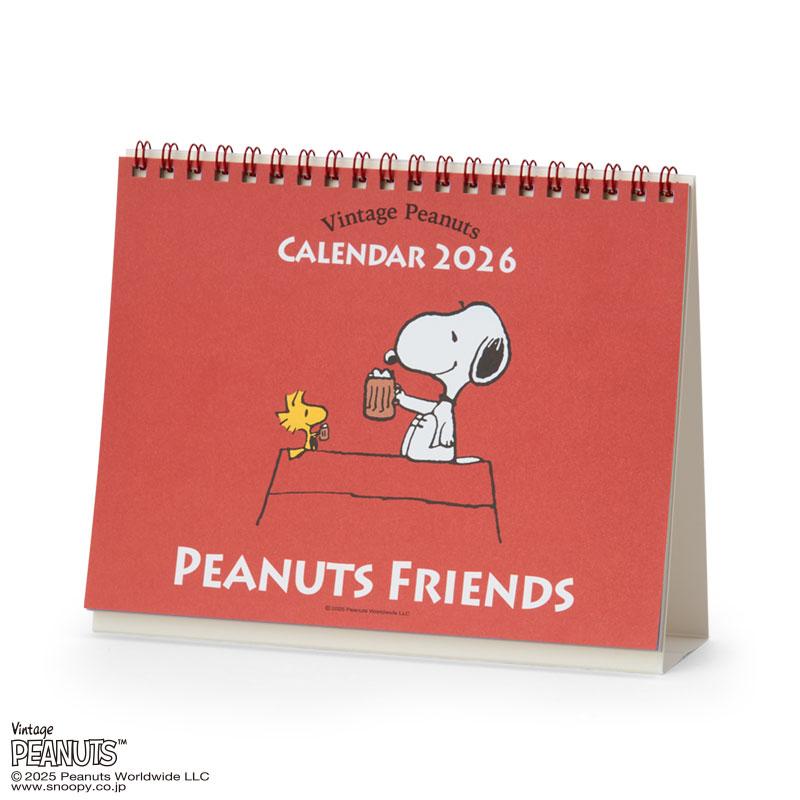 PEANUTS Snoopy Ring Calendar Desktop 2026 Sanrio Japan