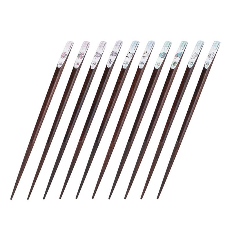 Wood Tapered Chopsticks 10 pcs Set Character Sanrio Japan 2025