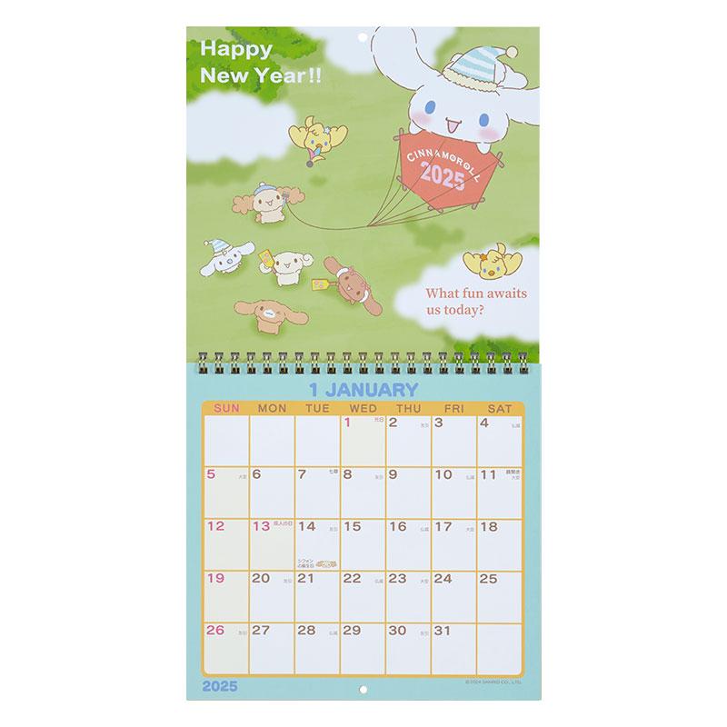 Cinnamoroll Wall Calendar 2025 M Sanrio Japan