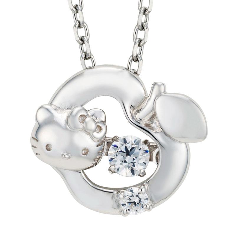 Hello Kitty Silver Necklace Apple Sanrio Japan 2025 Gift Box