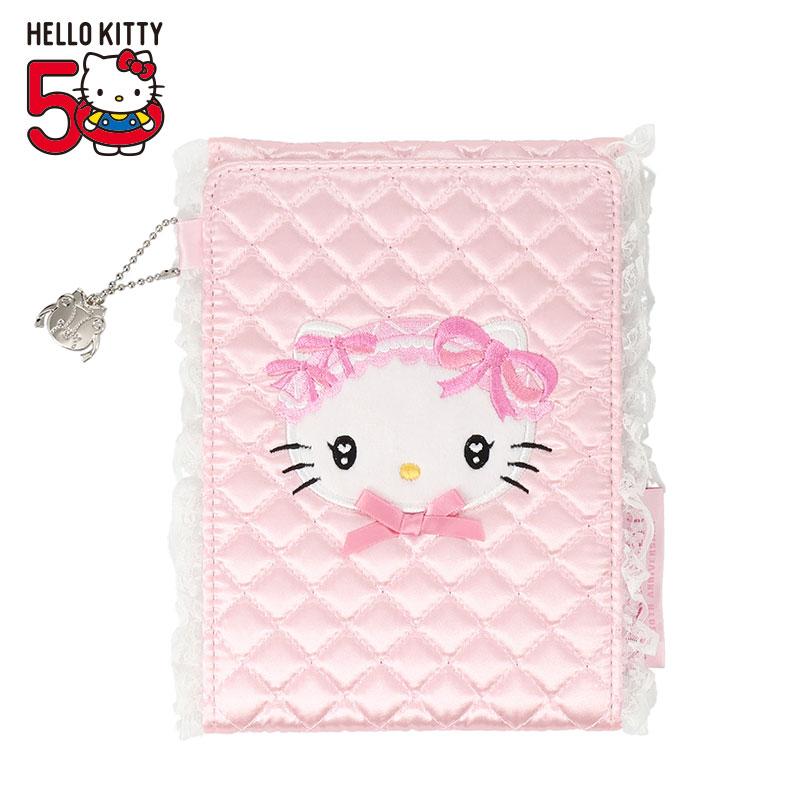 Hello Kitty Folding Stand Mirror 50th Anniversary Quilt Sanrio Japan 2024