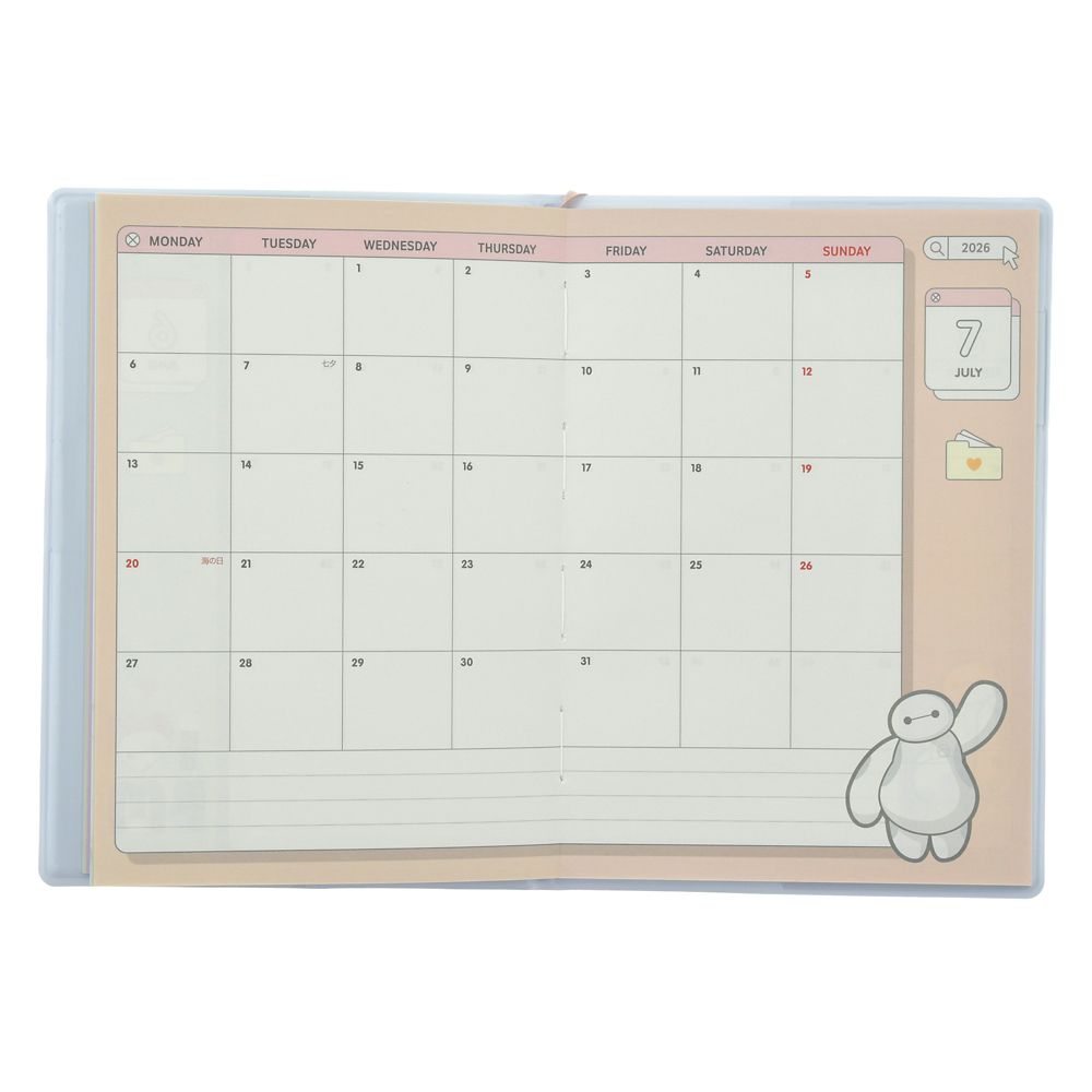 Big Hero 6 Baymax 2026 Schedule Book B6 Monthly Disney Store Japan