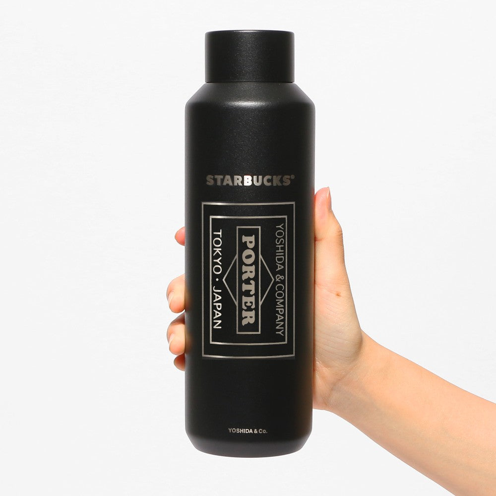 Starbucks Japan PORTER Recycled Stainless Bottle Matte Black 591ml