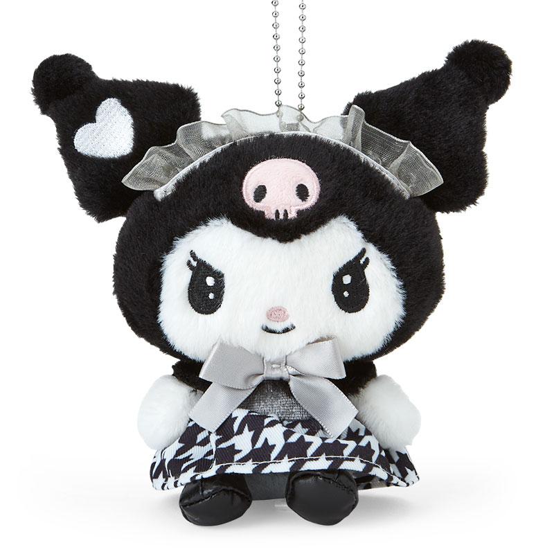 Kuromi Plush Mascot Holder Keychain French Houndstooth Sanrio Japan 2024