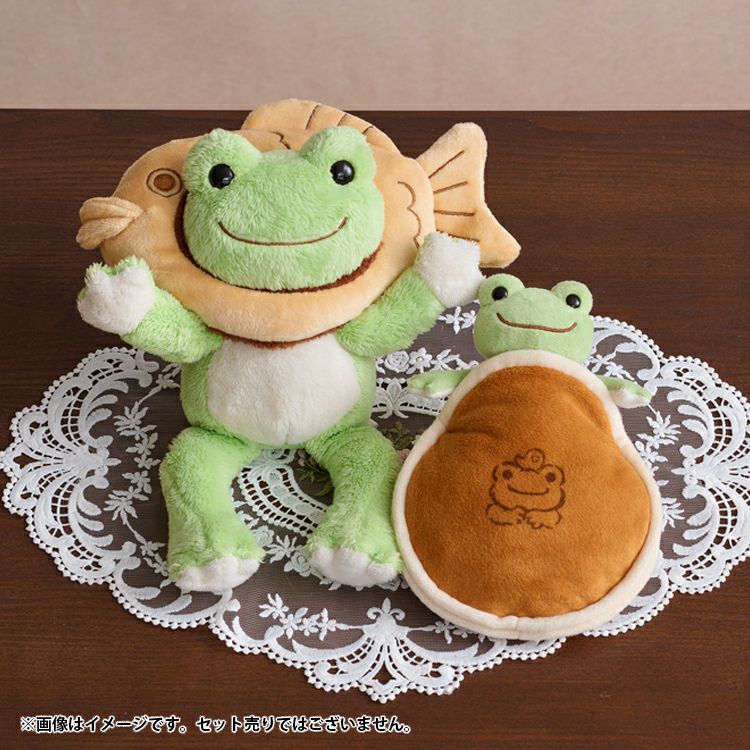 Pickles the Frog Plush Keychain Pouch Retro Cafe Dorayaki Japan 2025