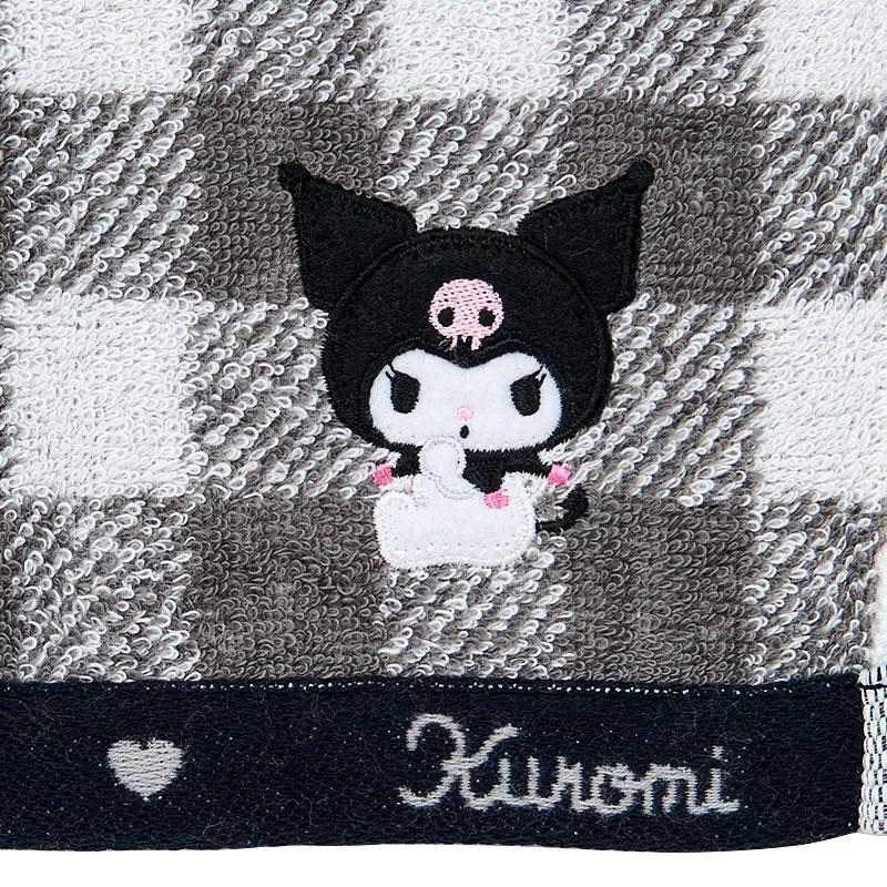 Kuromi Hand Towel Plaid Black Imabari Sanrio Japan 2025