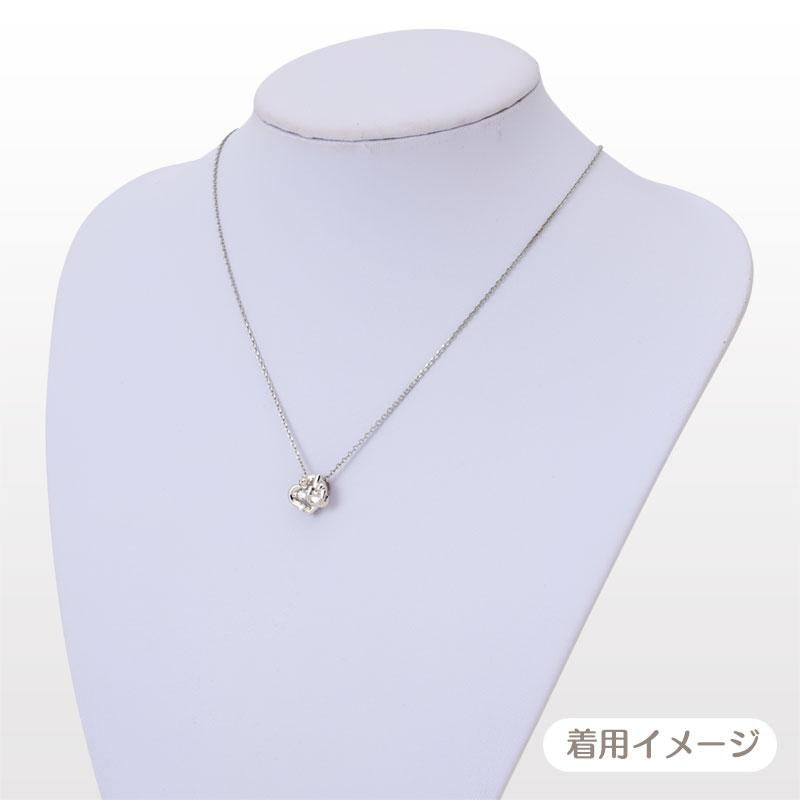 My Melody 50th Anniversary Dancing Stone Necklace Heart Silver Sanrio Japan