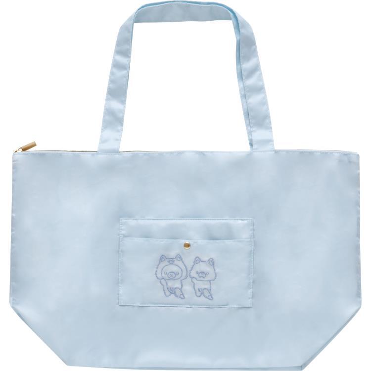 Blue Wolf & Chairoikoguma Eco Shopping Tote Bag Aokogu San-X Japan Rilakkuma