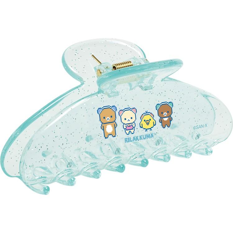 Gaming Rilakkuma Vance Hair Clip Glitter Blue San-X Japan 2025