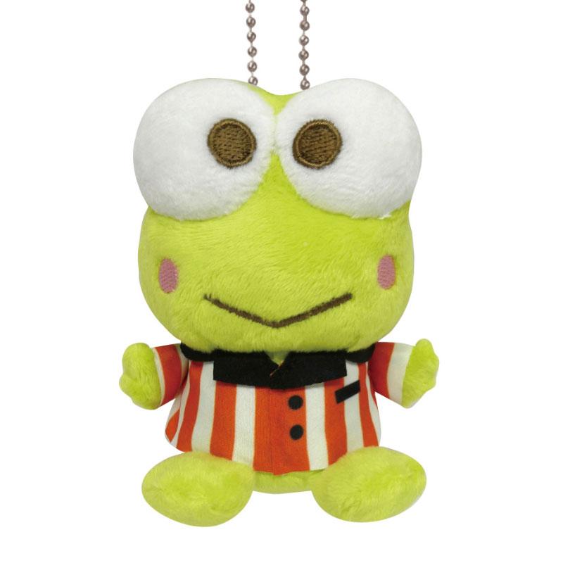 Kero Kero Keroppi Frog Plush Mascot Holder Keychain Vintage Retro Sanrio Japan