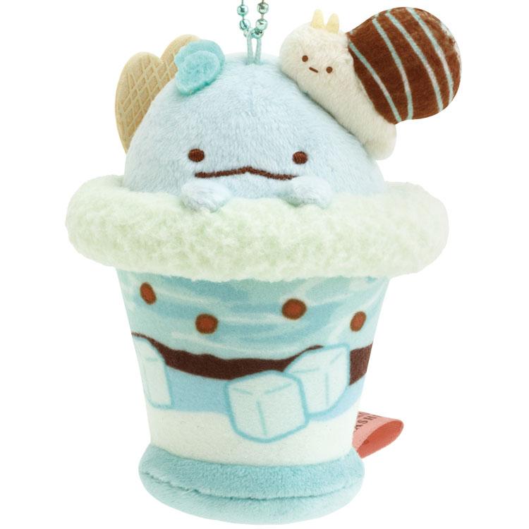 Sumikko Gurashi Tokage Lizard Mint Chocolate Parfait Plush Keychain San-X Japan