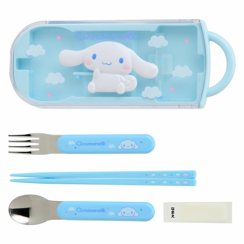 Cinnamoroll Lunch Trio Cutlery Fork Spoon Chopsticks Relief Sanrio Japan 2025
