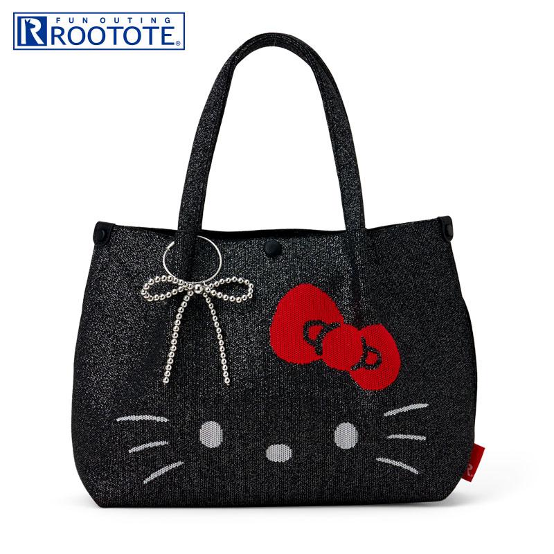 Hello Kitty Tote Bag ROO Shopper mid Black Sanrio Japan 2025