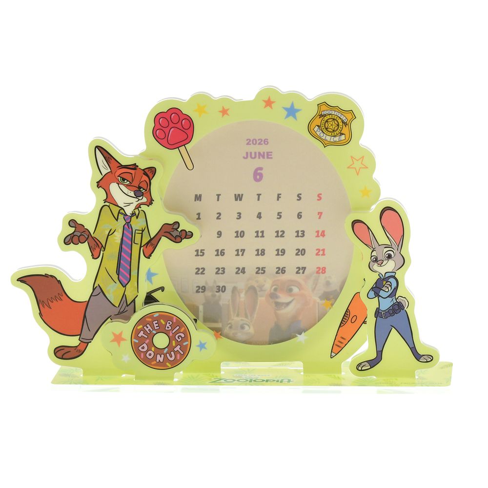Zootopia Judy Hopps Nick Wilde Acrylic Calendar Desktop 2026 Disney Store Japan