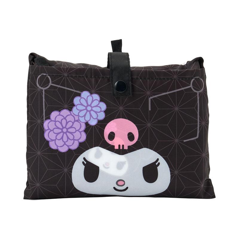 Kuromi Eco Shopping Tote Bag Japanese Pattern Black Sanrio Japan