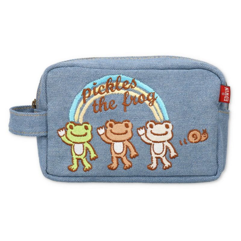 Pickles the Frog EDWIN Square Pouch Crayon Touch Japan 2024