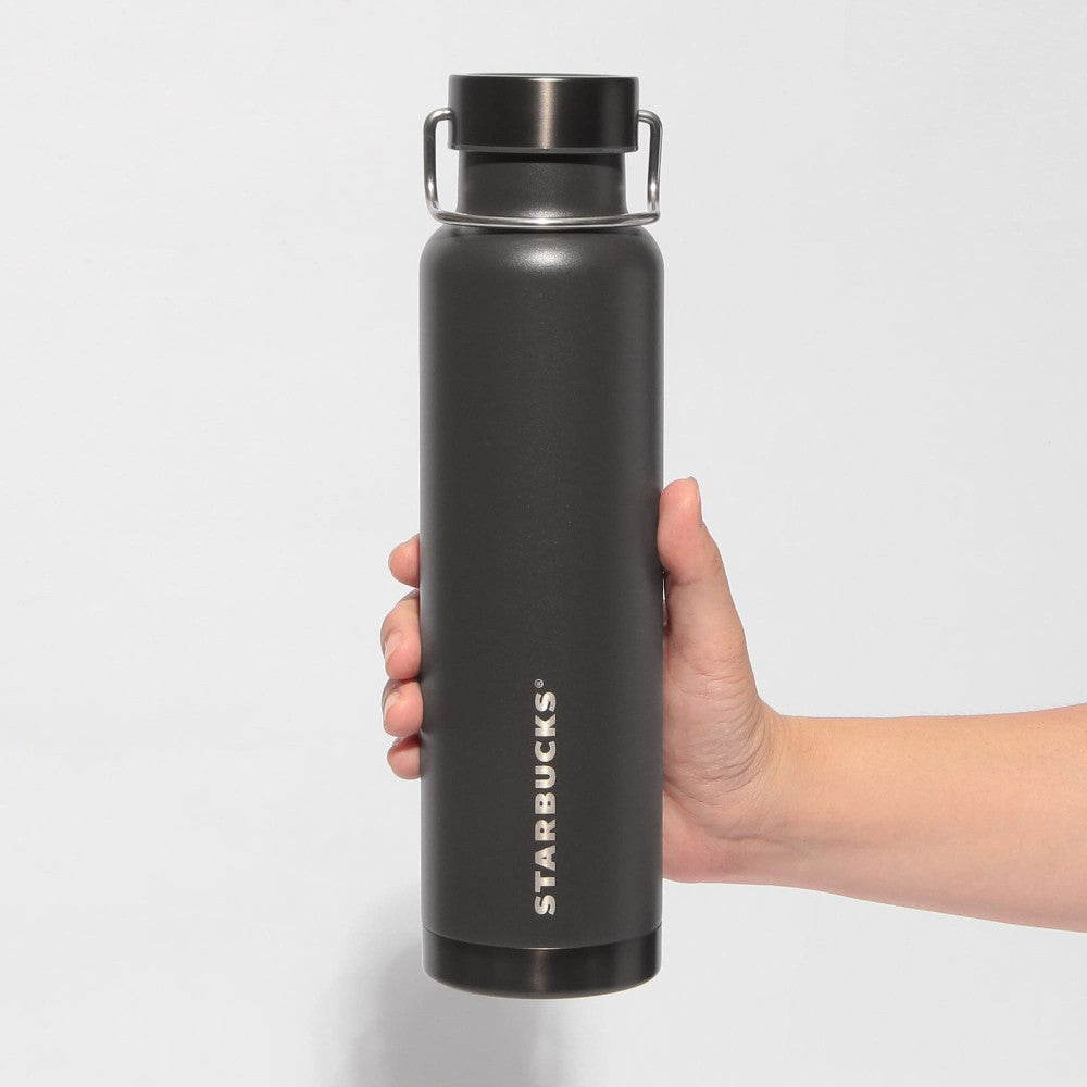 Matte Black Stainless Bottle Handle & Lid 680ml Starbucks Japan Christmas 2025